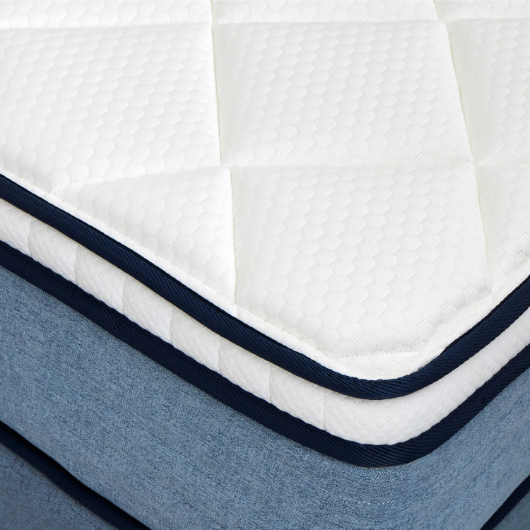 A Close Up View of the Coway Prime Lite Series Mattress White Fabric - Coway Prime Lite Series