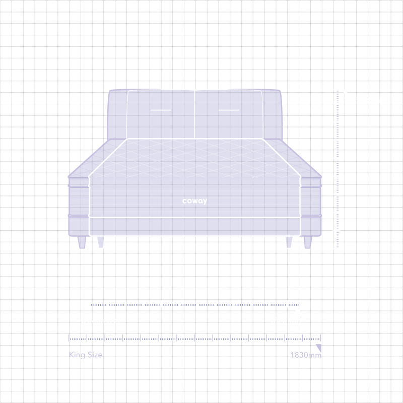 Blueprint For Product Specifications For The Coway Prime Lite Series Mattress Bedframe Queen Size- Coway Prime Lite Series