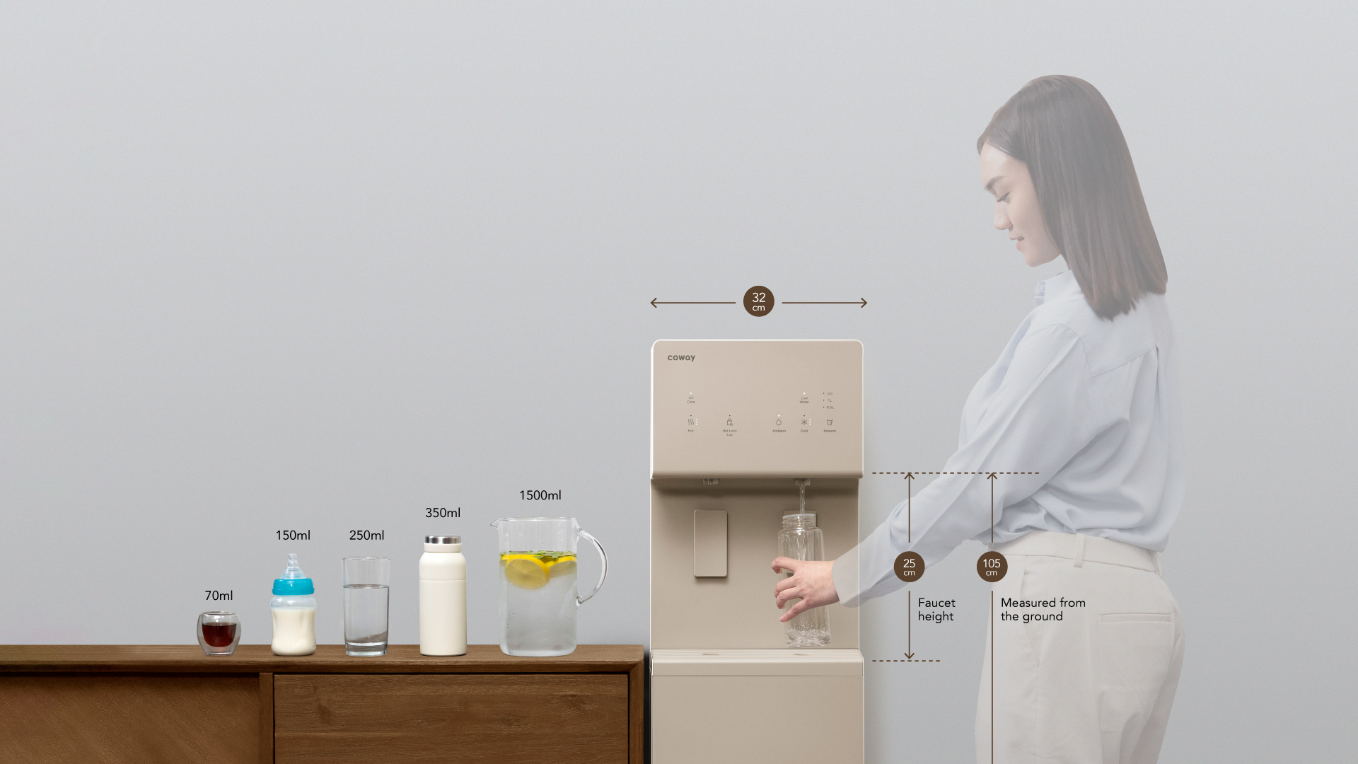 Coway Core Plus - Ergonomic Dispenser Height