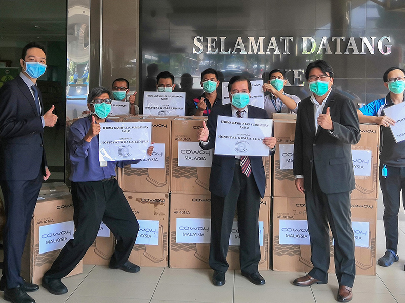 Coway Malaysia - Sponsored 300 units of air purifiers to Ministry of Health (MOH) for public hospitals nationwide